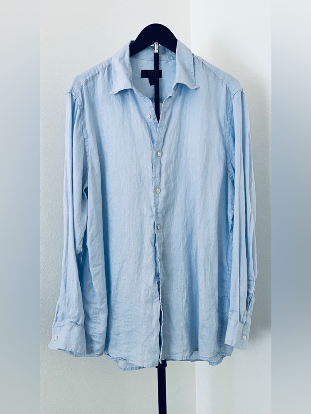 ⚓ Club Room Luxury 100% Linen | Light Blue Button-Down Shirt